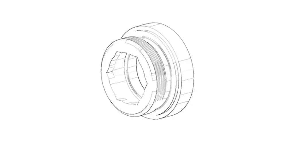 DORNBRACHT Rastbuchsenaufnahme ERSATZTEILE 091212043 D. 19,5 x 9,5 mm Messing gebürstet (23kt Gold), 091212043-28 Galeriebild 1
